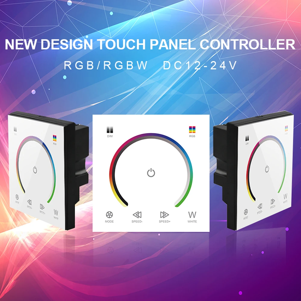 Одноцветный/CT/RGB/RGBW переключатель сенсорной панели Кристальный DC12-24V контроллер