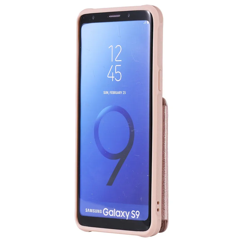 Чехол для Samsung Galaxy S9 с молнией и карманом карт дизайн чехол двойной пряжкой
