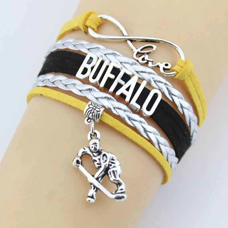 Браслет Infinity Love Buffalo кожаный плетеный браслет ручной работы для женщин и мужчин |