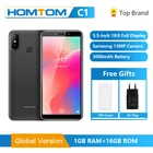 Оригинальный HOMTOM C1 1 ГБ ОЗУ 16 Гб ПЗУ четырехъядерный мобильный телефон 5,5 дюймов 18:9 полный дисплей 13 Мп задняя камера смартфон отпечаток пальца