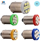 YM E-Bright 10 шт. BA9S T4W T11 1206 8 SMD 6 в 6,3 В AC DC Светодиодная лампа неполярность автомобильный Стайлинг белые синие красные желтые зеленые автомобильные лампы