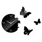 Акция, Новое поступление, распродажа, большие настенные акриловые часы с бабочками, современные зеркальные 3d часы, украшения для дома, часы