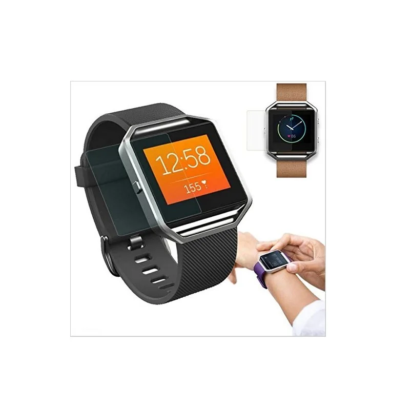 VSKEY 10 шт. закаленное стекло для защиты экрана умных часов Fitbit Blaze / Surge квадратная