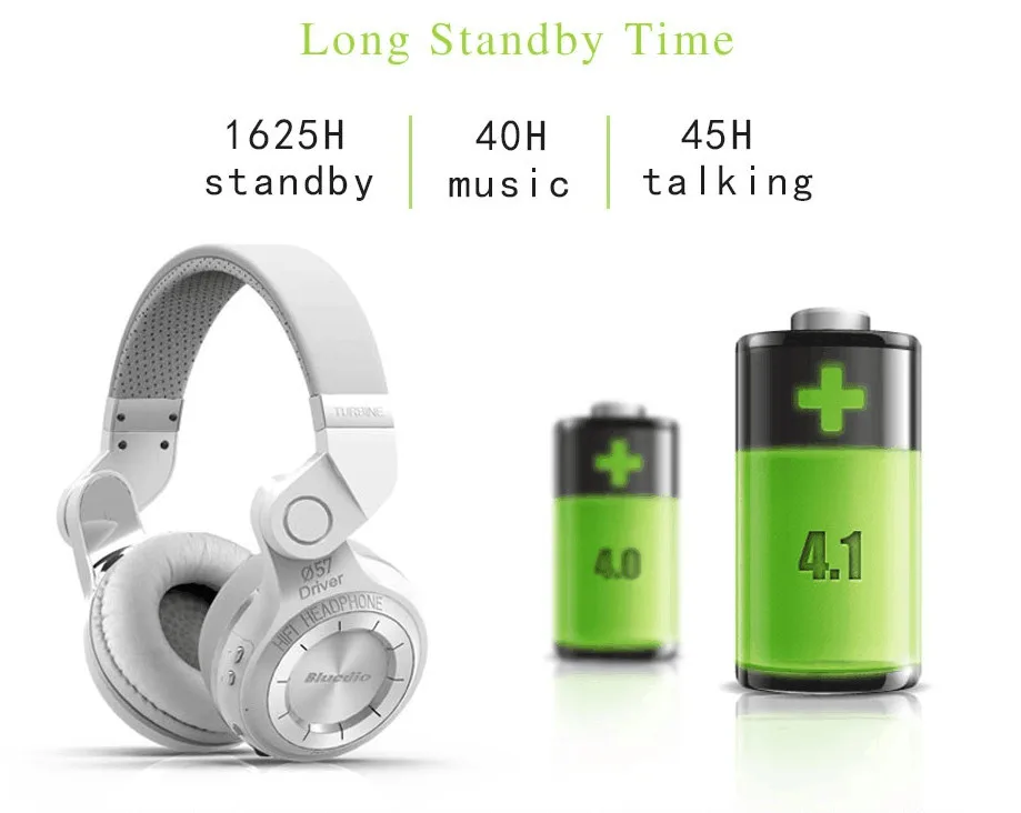 Original Bluedio T2 Wireless Bluetooth 4.1 Stereo Headphone Headset Earphone Foldable Stretchable Support sd Card FM mic | Электроника