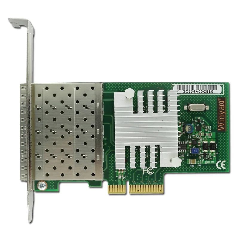 Четырехпортовый волоконно канальный PCI E X4 карта гигабитный Ethernet сетевой адаптер