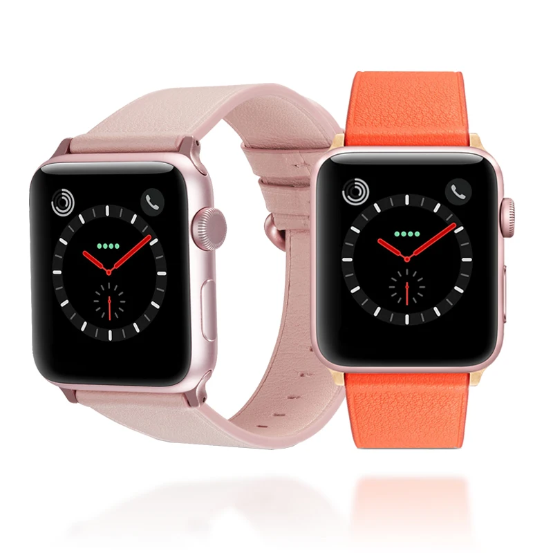Кожаный ремешок для часов apple Watch 42 мм и watch 44 браслета iwatch series 5 4 3 2 1 38 40 мм|Ремешки