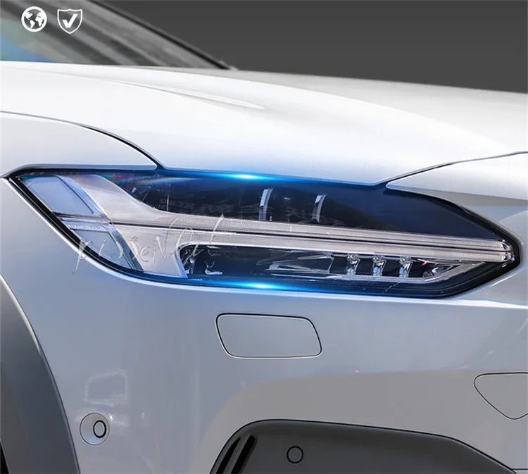 Для Volvo S60 XC90 XC60 V90 аксессуары головной светильник защитная пленка Цвет черный дымчатый матовый светильник головной светильник пленки углеродное волокно автомобильные наклейки