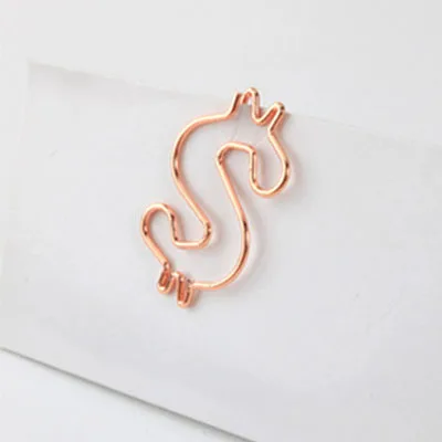 1pc-dollar Розовый красный/розовое золото зажимы для бумаги алмаз/чашки/камера/кошка закладки планировщик инструменты Скрапбукинг инструменты металлический зажим для бумаги - Цвет: 1pc-dollar