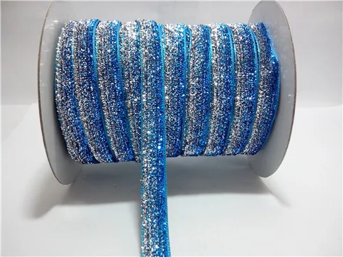 50 ярдов, 14 цветов, блестящая металлическая бархатная лента, повязка на голову, зажимы, бант, Свадебная вечеринка, сделай сам, украшение, ширина 10 мм# color36-88 - Цвет: color 88