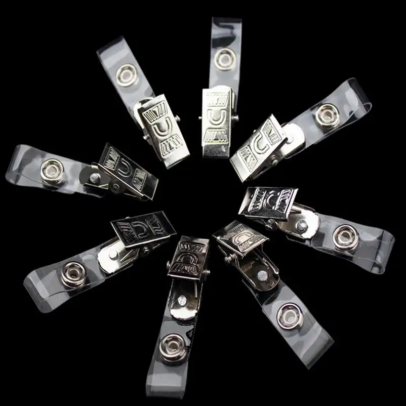 1000 шт оптом металлический держатель для удостоверения личности значок зажим с