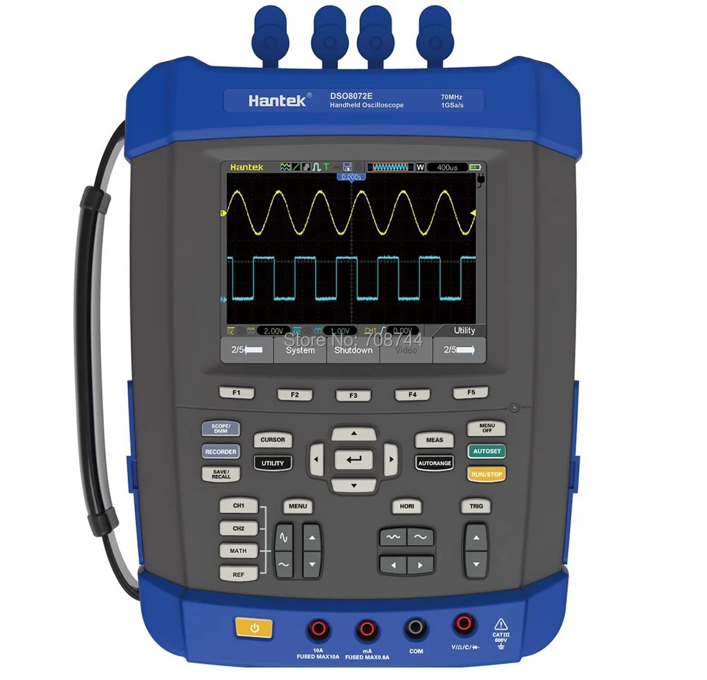 HANTEK DSO8072E осциллограф с высокой пропускной способностью 70-200 МГц осциллограф 1GS/s частота дискретизации 2 м глубина памяти