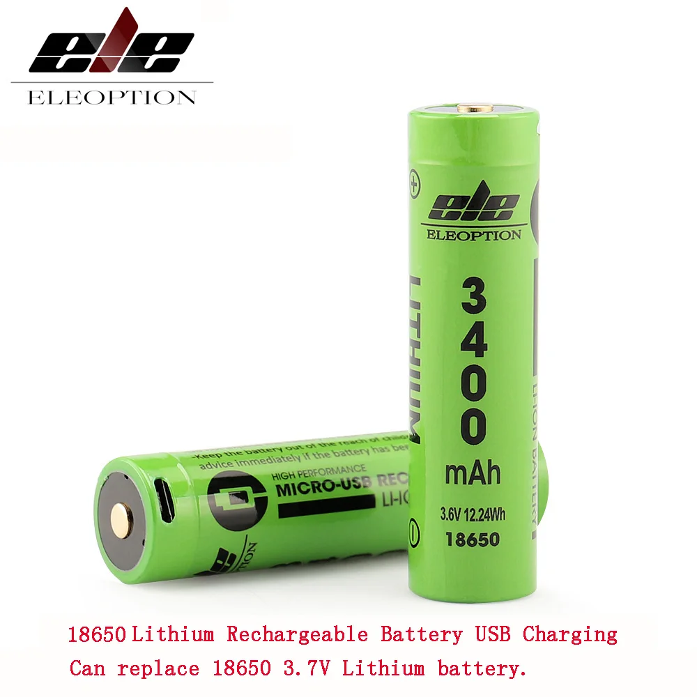 USB 18650 3400mah Li-Ion 3,6 V USB 18650 аккумуляторная батарея для фонарика, камера может заменить 3,7 V перезаряжаемый аккумулятор 18650