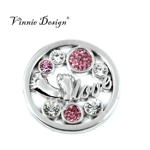 Vinnie дизайнерские ювелирные изделия любовь ребенок ножки открытый диск