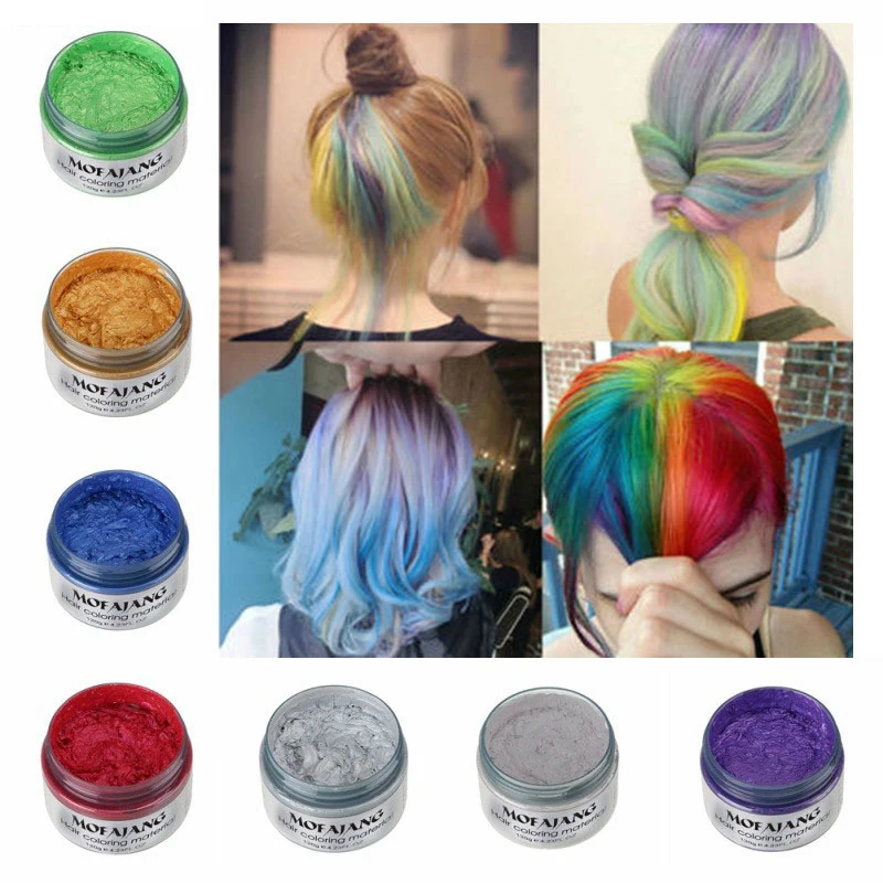 Краска для волос MOFAJANG 120 г воск укладки серебристо-пепельно-серый стойкая