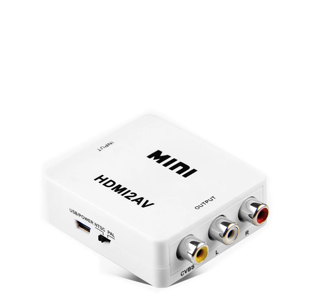 Адаптер преобразователь hdmi av HD видео с HDMI на RCA AV/CVSB L/R 1080P HDMI2AV поддержка NTSC PAL