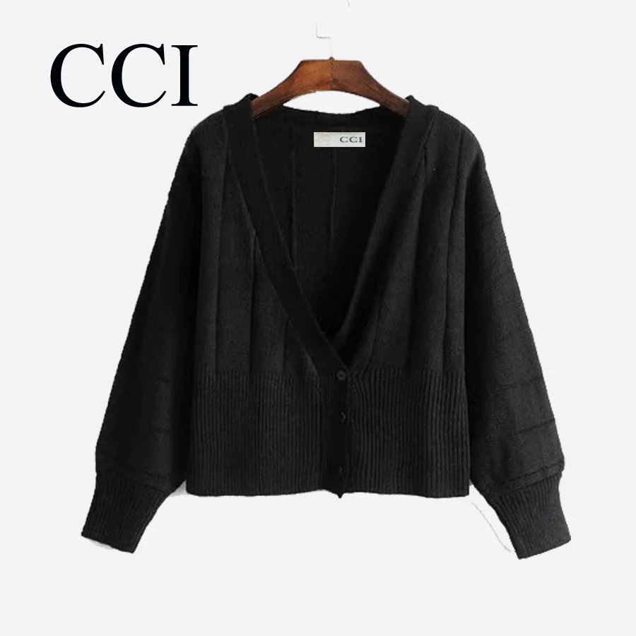 CCI Mohair Sweater Women Cardigan Knitted Coat Long Sleeve Female Casual V-Neck Woman Cardigans Tops Femme cci424-45 |