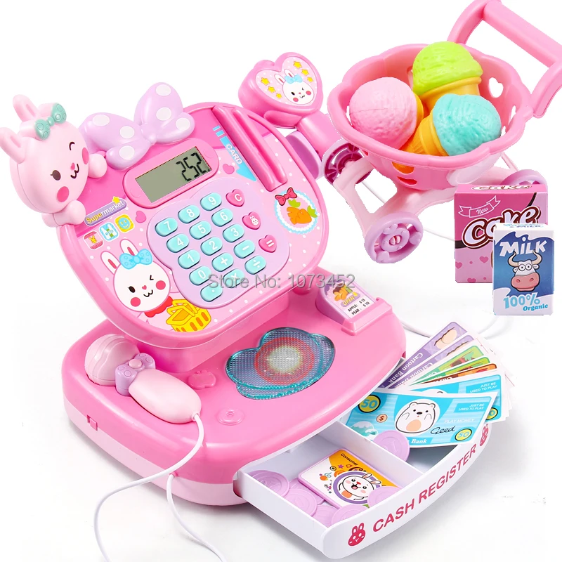 Игровой домик кассовый аппарат магазин мороженого brinquedo menina kids kichen набор cozinha de