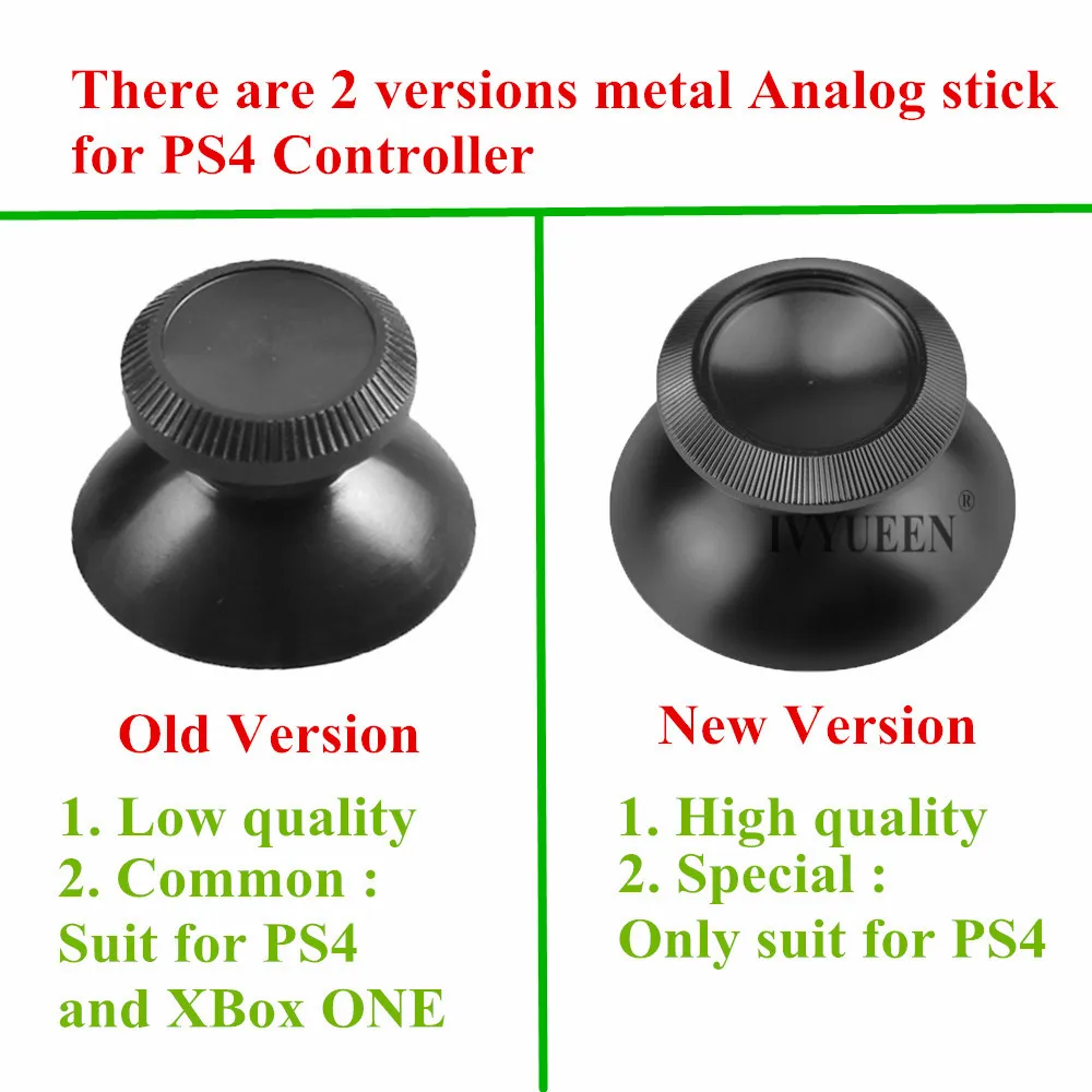 IVYUEEN для sony PS4 Dualshock 4 PRO контроллер красные металлические аналоговые палочки+ алюминиевый Dpad+ 9 мм пулевые кнопки для Playstation 4