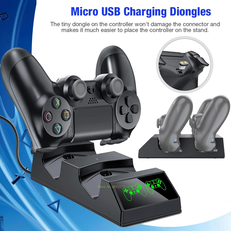 Зарядное устройство PS4/Pro/Slim для контроллеров зарядная док станция Dualshock 4 Games