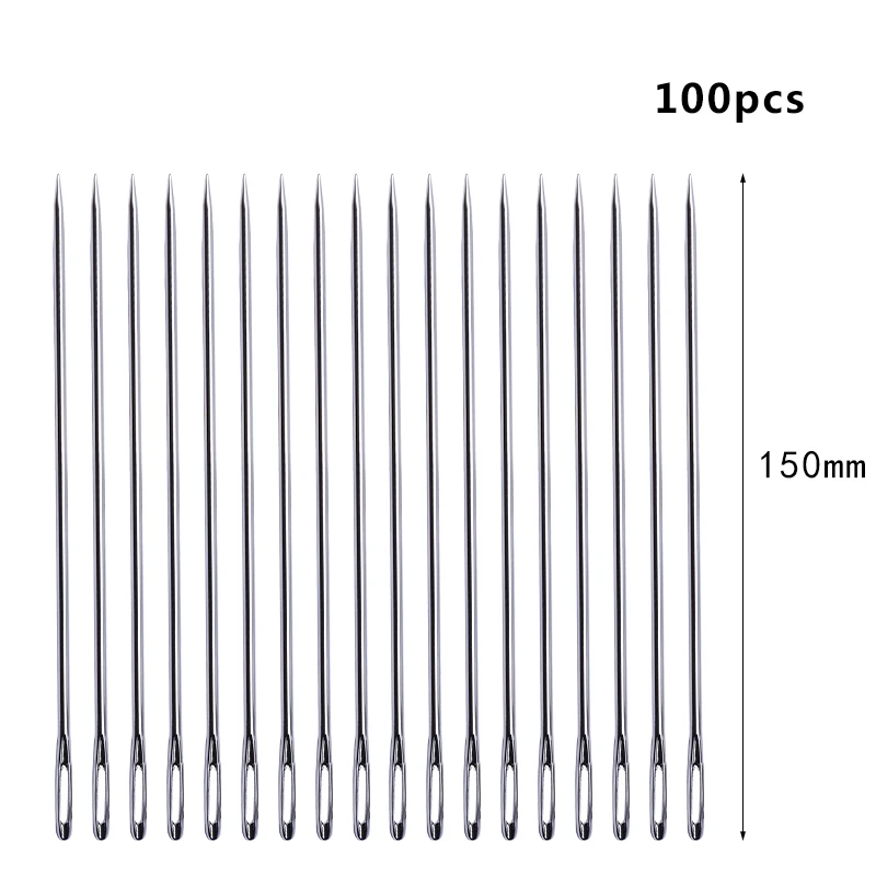 100PCS 20/100 шт 175 мм длиной Нержавеющая сталь, сделай сам, швейная игла для иглы из кожи бытовые швейные Инструмент аксессуары шпильки - Цвет: 100PCS