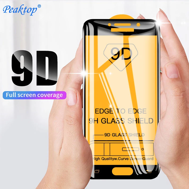 

2 шт. 9D полное покрытие закаленное стекло для samsung galaxy j3, j5, j7 2017 года Защита экрана для A3 A5 A6 A7 A8 2018 защитная пленка