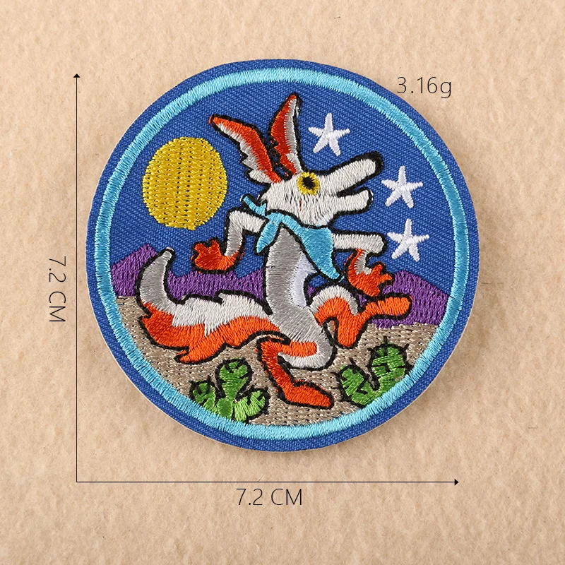 Cartoon Character Patch for Clothing Iron on Embroidered Sewing Applique Cute Sew on Fabric Badge DIY Apparel Accessories - Цвет: 11