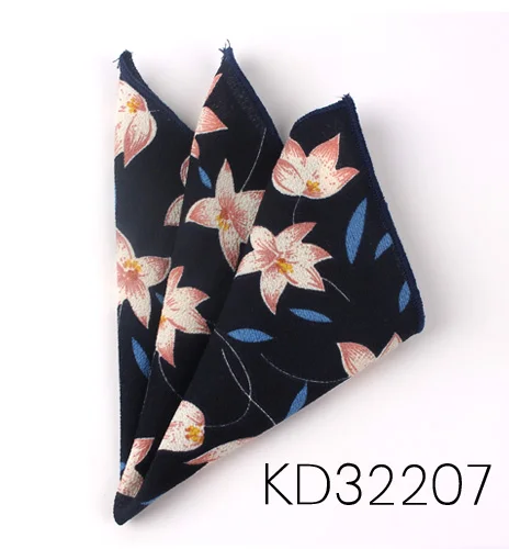 KD32207 Мода Flroal Карманный квадратный для мужчин женщин костюмы с принтом Hanky мужские s платки костюм квадратный платок полотенца шарфы для мужчин - Цвет: KD32207
