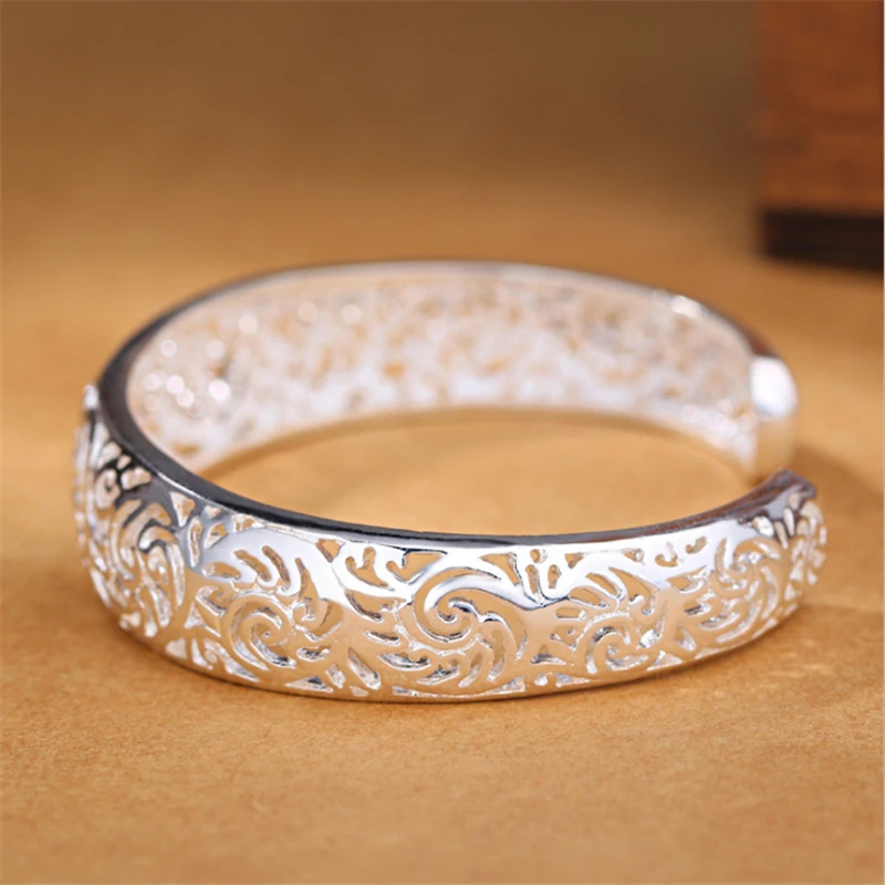 2019 новые корейские Модные полые браслеты ethinc с цветами для женщин тибетское
