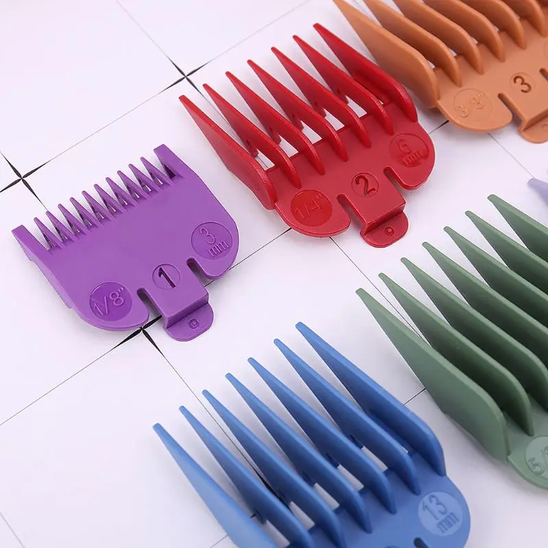 

8P Universal Hair Clipper Limit Comb Guide Attachment Size Barber Replacement for Wahl with Clip 3171/500 1/8in to 1in Set