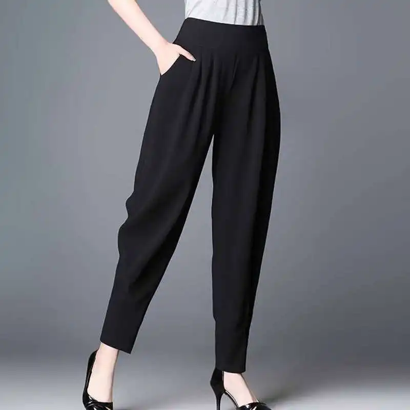 Брюки султанки Женские повседневные свободные штаны в Корейском стиле