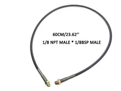 60CM NPT-M BSP-M Шланг высокого давления пружина обернутая трубка PCP Пейнтбол наполнение воздуха части связанные различные длины и варианты резьбы - Цвет: 60CM NPT-M BSP-M
