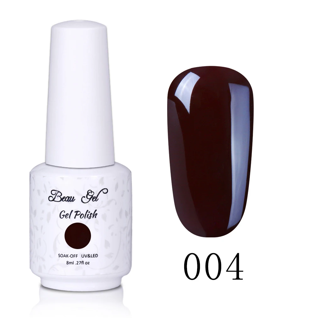 004 Beau гель 8 мл кофейная Коричневая серия лак для ногтей Soak Off Esmaltes Permanentes De UV светодиодный Гель-лак для ногтей Vernis Ongle гель-лаки - Цвет: 004
