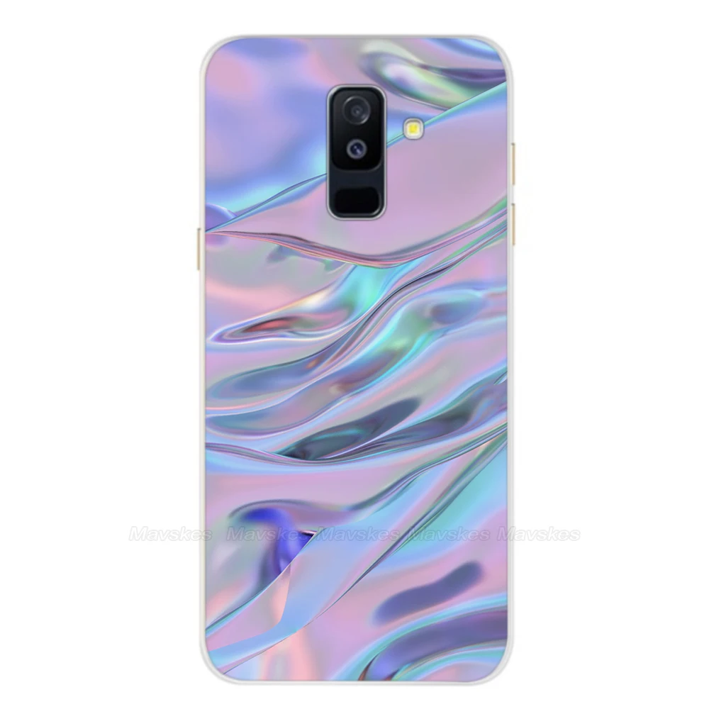 20 Силиконовый чехол для samsung Galaxy A6, прозрачный мультяшный Мягкий ТПУ чехол для телефона s, задняя крышка для samsung Galaxy A6 A 6 Plus - Цвет: 20