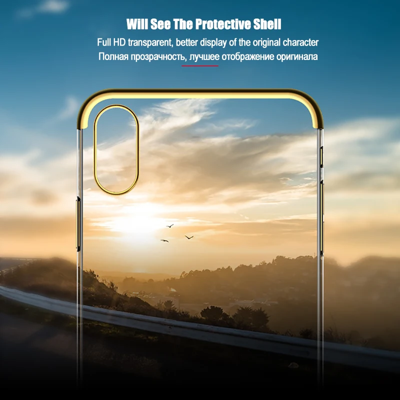 LuckGuard для iphone 7 8 7/8 плюс ультра тонкий мягкий силиконовый покрытие прозрачный ТПУ