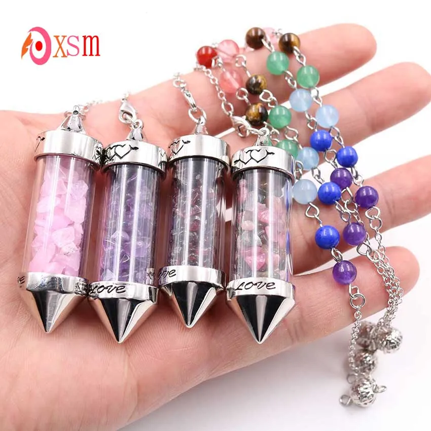 Xinshangmie Fashion Reiki раздавленные камни драгоценности 7 чакр каменная цепочка пирамида