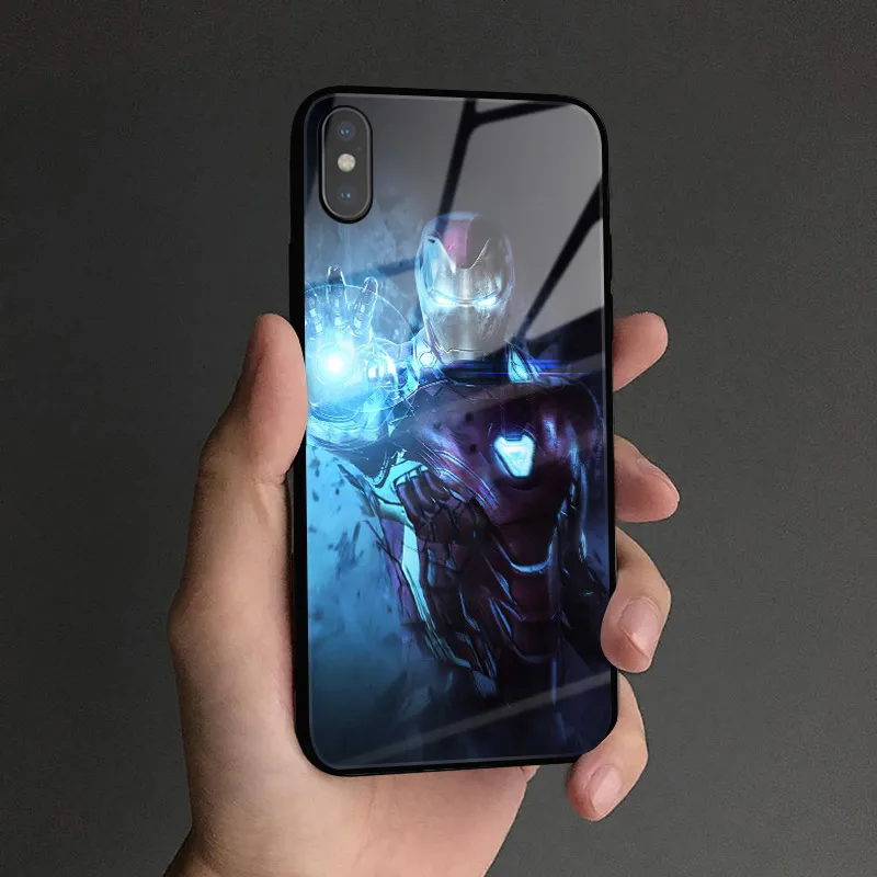 Железный человек Марвел плакат для Apple iPhone 5 5S SE 6 6s 7 8 plus x xr xs 11 Pro max стеклянный чехол для телефона мягкий силиконовый чехол - Color: AE 1959