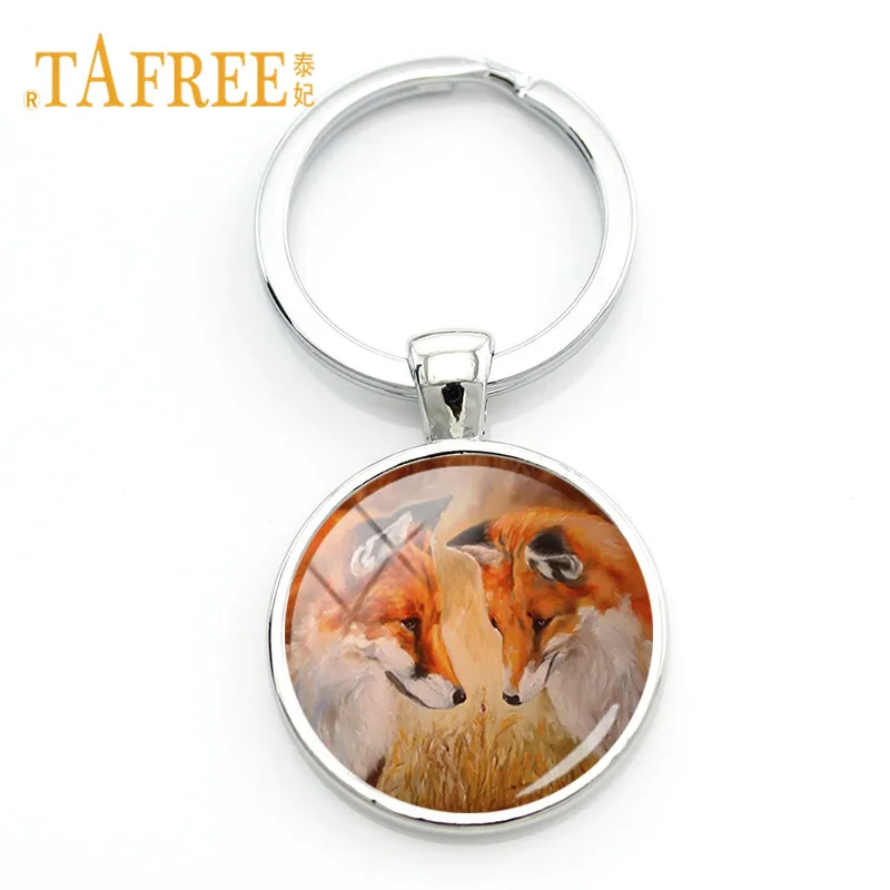WF12 TAFREE, стеклянные драгоценные камни, брелок для сумочки, автомобильный брелок, милая Лисичка, подвеска, брелок для ключей, животное, клипса, искусство, ювелирное изделие для детей, подарок WF02 - Цвет: WF12