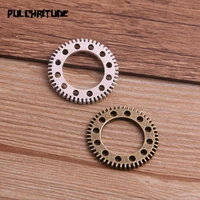 8pcs 25mm two color metal alloy machinery gear pendant jewelry charm jewelry gear findings