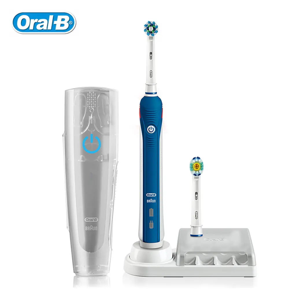 Зубная щетка Oral B аккумуляторная Водонепроницаемая с 3D вращением | Бытовая
