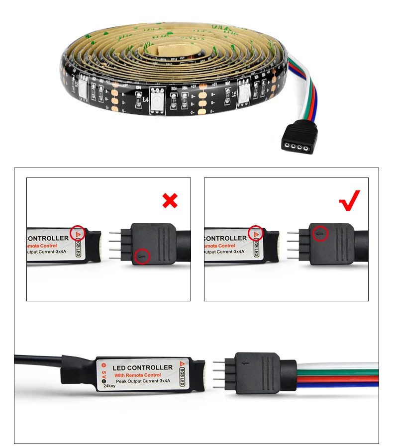 RGB светодиодный светильник лента DIY светодиодный ТВ ПОДСВЕТКА SMD 5050 USB мощность светодиодный светильник лента для ТВ Настольный экран фоновый светильник