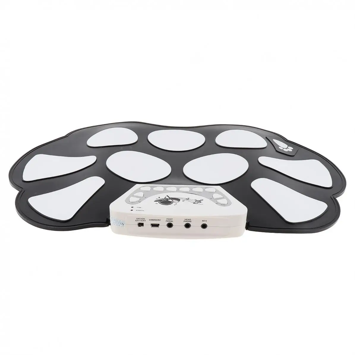 KONIX W758 Цифровой Портативный 9 Pad музыкальный инструмент Электронный рулонный барабан комплект