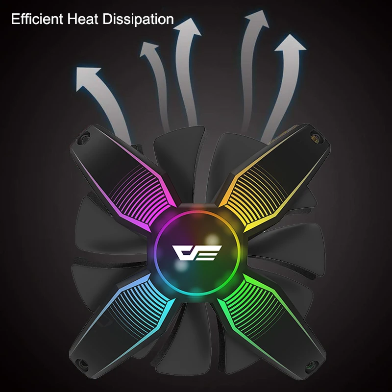 Вентилятор darkFlash Бескаркасный RGB для корпуса ПК 12 В 4 контакта | Компьютеры и офис