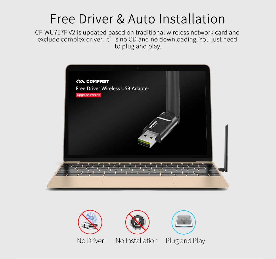 Usb Wi-Fi адаптер COMFAST 150 Мбит/с 6 дБи 2 4 ГГц | Компьютеры и офис