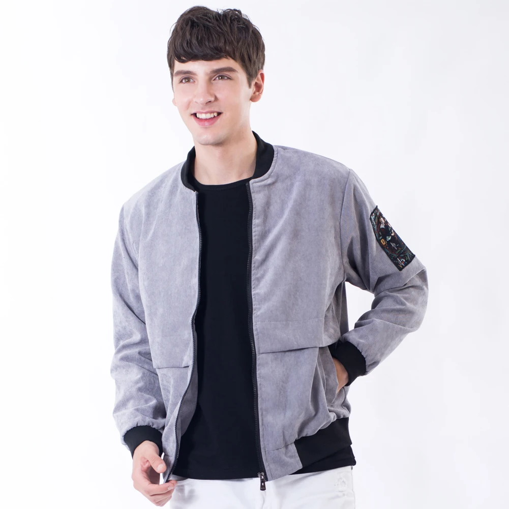 SMARTSUGAR Autumn Winter Stand Collar Solid Crduroy Coat Men Jacket New Hot ArmyGreen Casual Original Jackets Mens | Мужская одежда