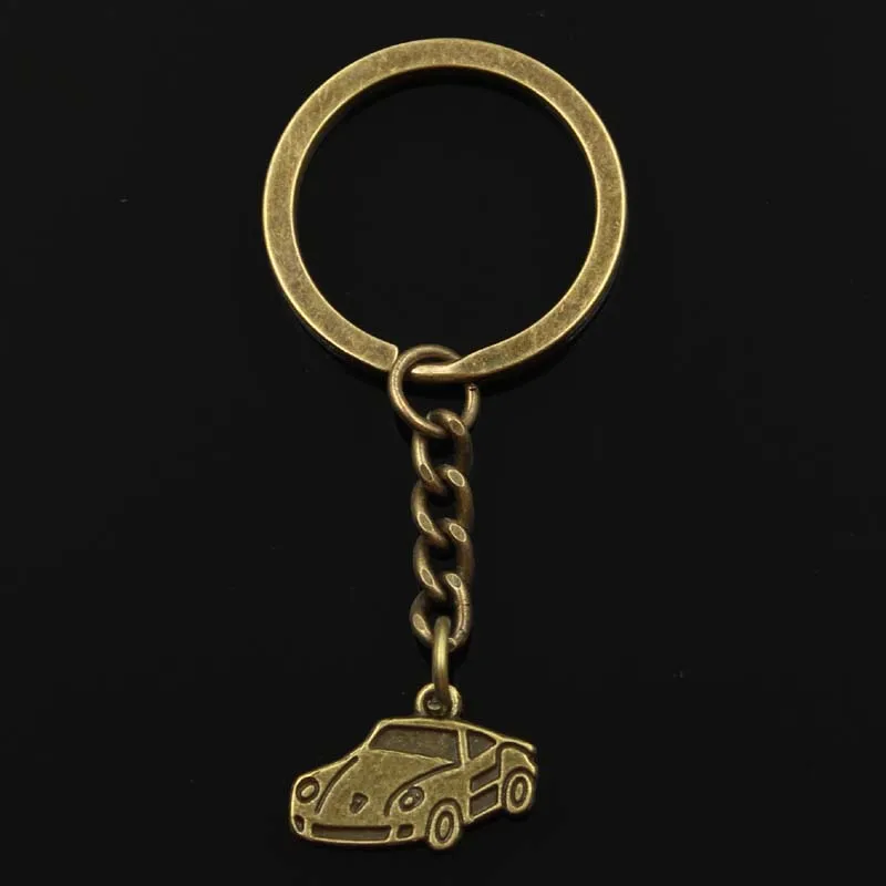 Fashion Sports Car 21x14mm Pendant 30mm Key Ring Metal Chain Bronze Silver Color Men Gift Souvenirs Keychain Dropshipping | Украшения и