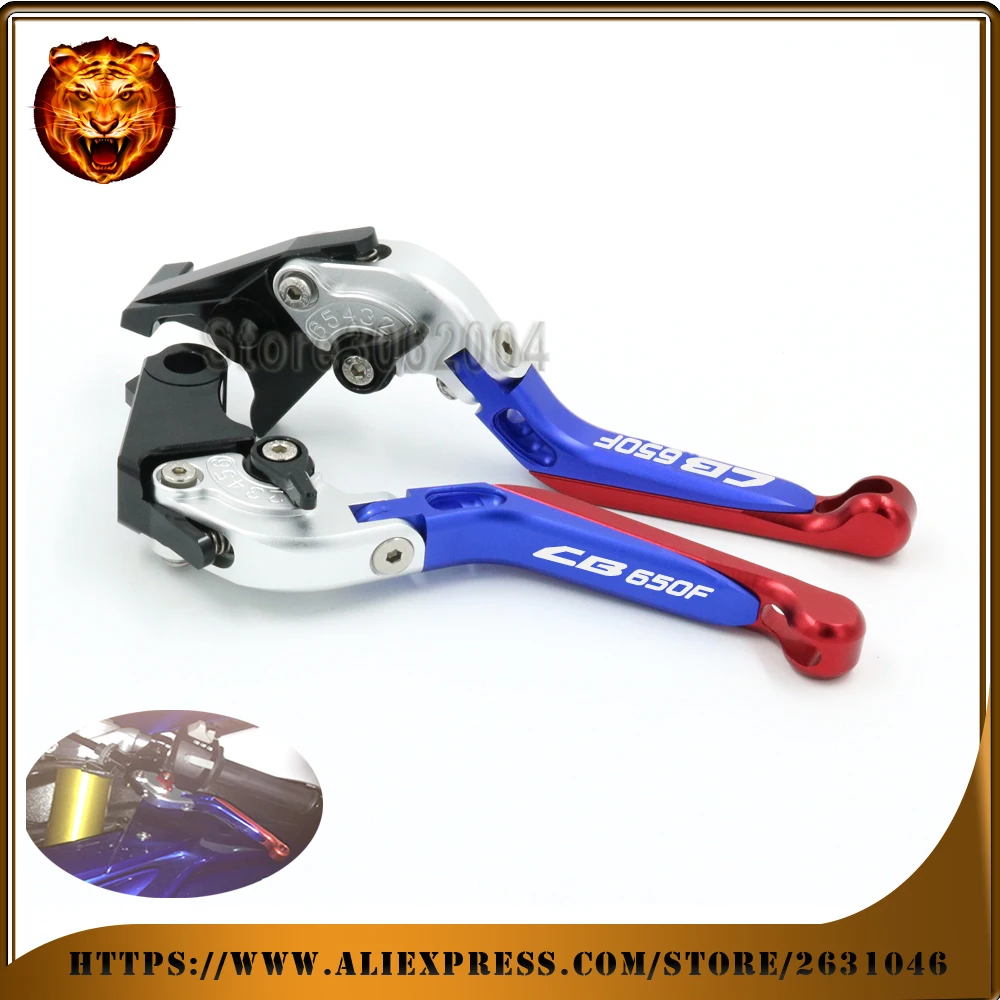 

Motorcycle Adjustable Folding Extendable Brake Clutch Lever For HONDA CB650F CB650 2014 2015 2016 2017 Silver+blue CNC 2015 red