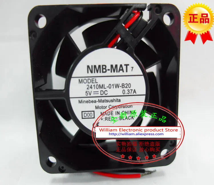 

New Original NMB 2410ML-01W-B20 60*60*25MM 6CM DC5V 0.37A ball cooling fan