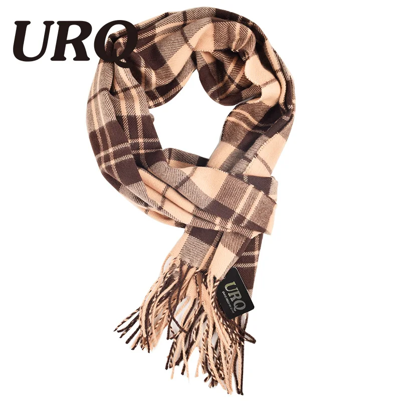 [URQ] Зима пледы и проверяет шарфы Для мужчин эксклюзивный Мягкие плюшевые теплые