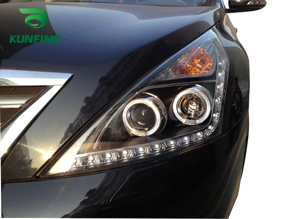 

Pair of Car Headlight Assembly For NISSAN TEANA 2006-11 Tuning Lamp with Angel eyes Bi-xenon Project Lens Daytime Running light
