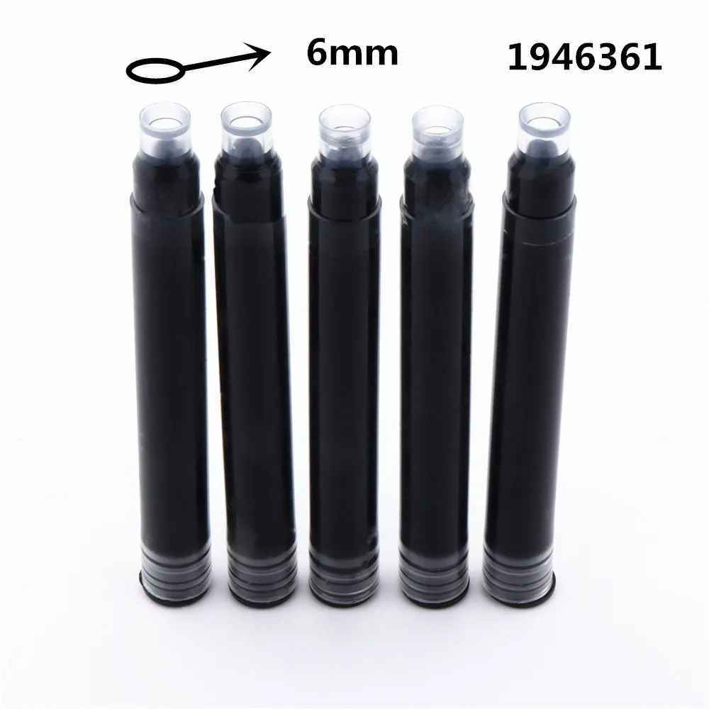 Big 5pcs ink Black Высокое качество 555 цветов студент, школа, офис F и EF перо авторучка новые чернильные ручки канцелярские принадлежности - Цвет: Big 5pcs ink Black